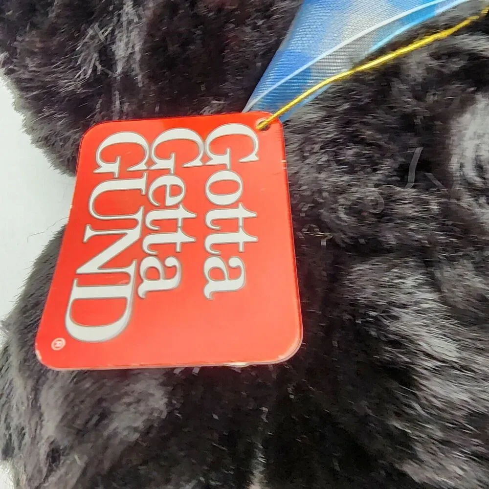Vintage Gund Nipps Tuxedo Cat Plush 10